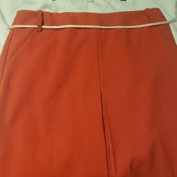 New Orange Ann Taylor Skirt pleated front size 18 - Picture 10 of 15